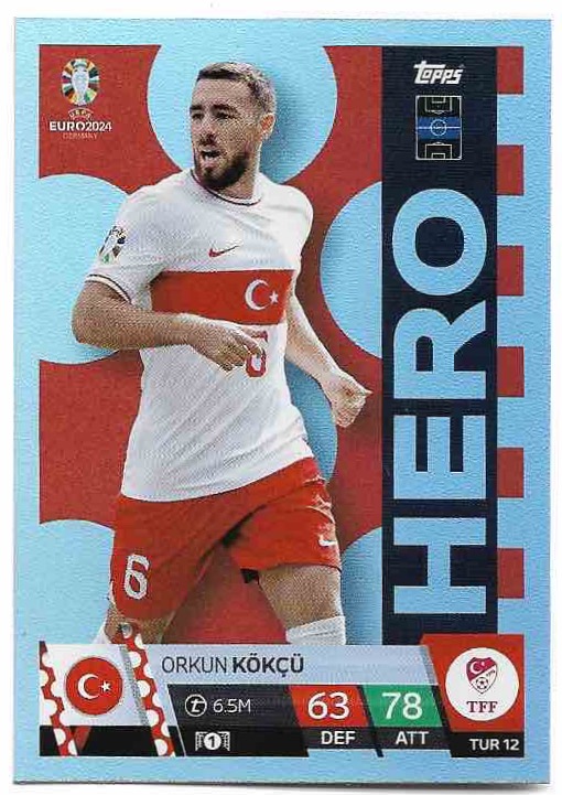 Hero ORKUN KOKCU 2024 EURO Match Attax