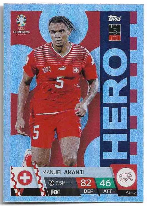 Hero MANUEL AKANJI 2024 EURO Match Attax