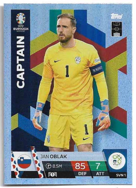 Captain JAN OBLAK 2024 EURO Match Attax