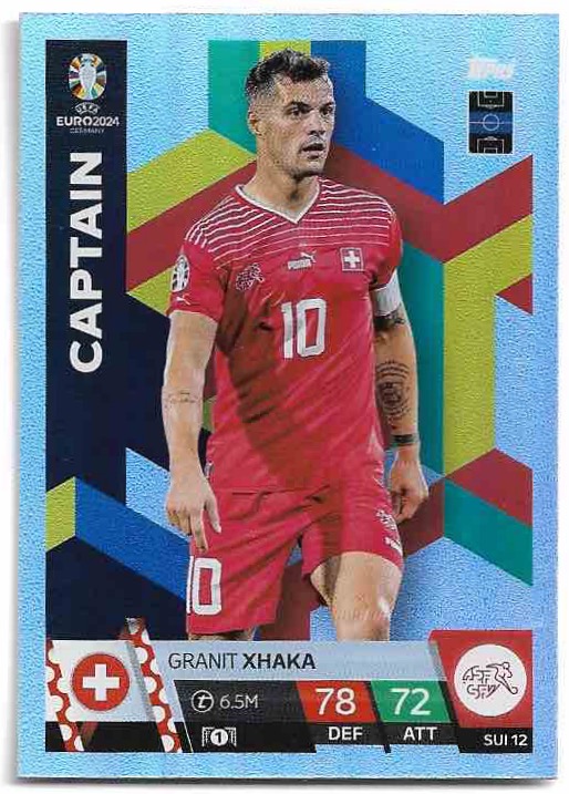 Captain GRANIT XHAKA 2024 EURO Match Attax