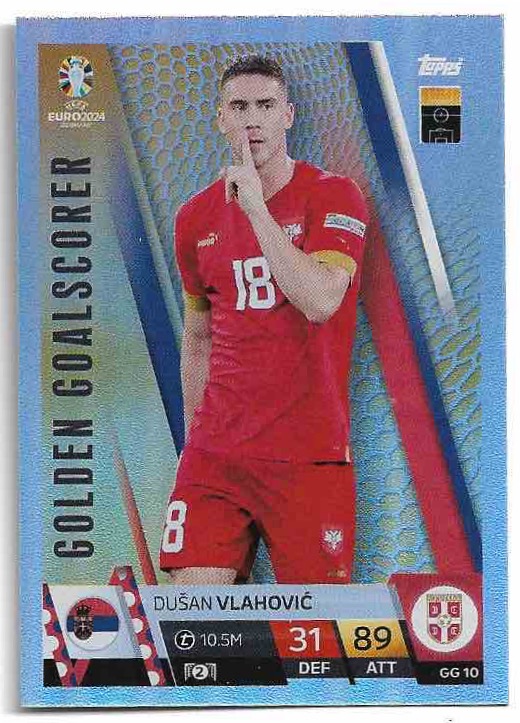 Golden Goal Scorer DUSAN VLAHOVIC 2024 EURO Match Attax