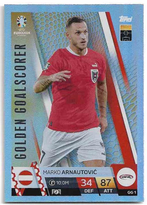 Golden Goal Scorer MARKO ARNAUTOVIC 2024 EURO Match Attax