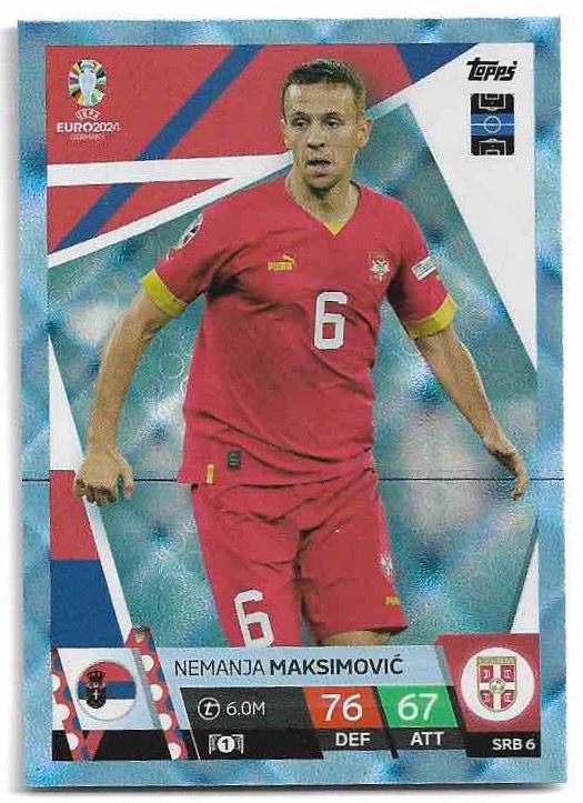 Crystal NEMANJA MAKSIMOVIC 2024 EURO Match Attax