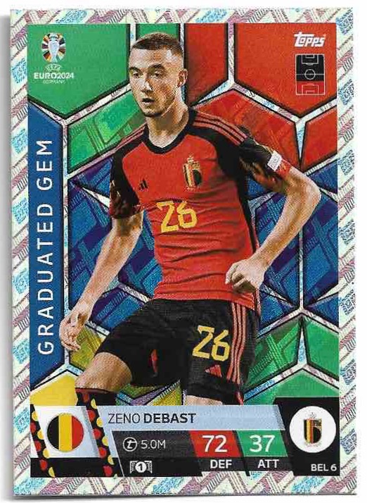 Holographic Graduated Gem ZENO DEBAST 2024 EURO Match Attax