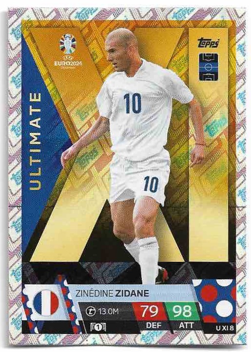 Holographic Ultimate ZINEDINE ZIDANE 2024 EURO Match Attax