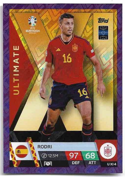 Purple Sapphire Ultimate RODRI 2024 EURO Match Attax