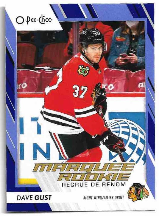 Blue Border Marquee Rookie DAVE GUST 23-24 UD O-Pee-Chee OPC