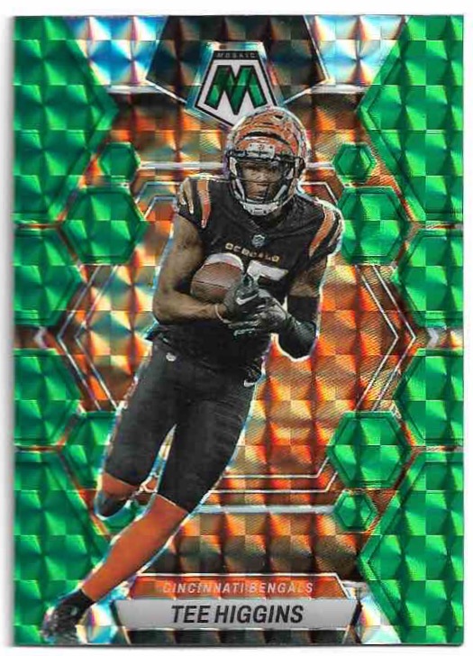 Green Mosiac Prizm TEE HIGGINS 2023 Panini Mosaic Football