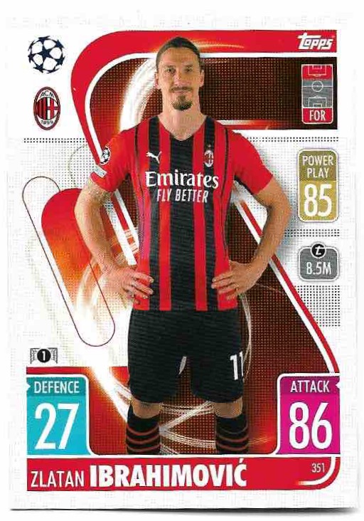 ZLATAN IBRAHIMOVIC 21-22 Topps Match Attax UCL