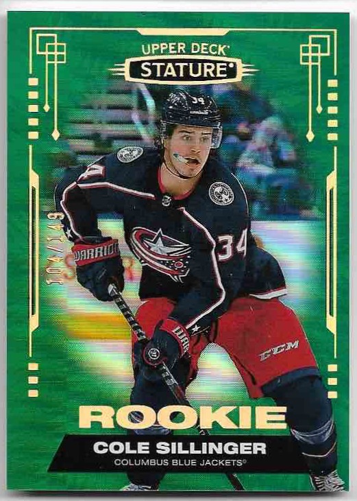 Rookie Green COLE SILLINGER 21-22 UD Stature /149