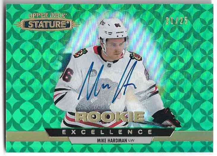 Auto Rookie Green Excellence MIKE HARDMAN 21-22 UD Stature /25