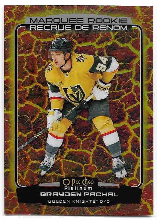Hot Magma Marquee Rookie BRAYDEN PACHAL 22-23 UD O-Pee-Chee OPC Platinum /499