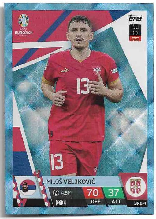 Crystal MILOS VELJKOVIC 2024 EURO Match Attax