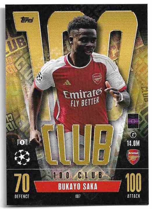 100 Club BUKAYO SAKA 23-24 Match Attax UCL