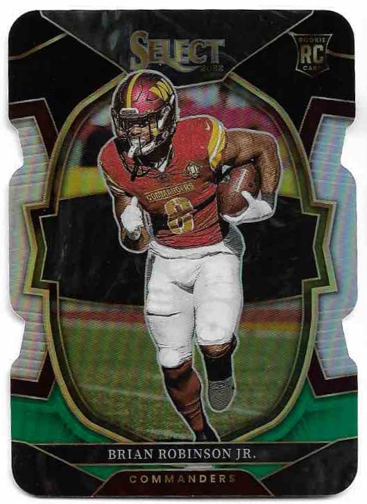 RC Green Black Die-Cut Concourse BRIAN ROBINSON JR 2022 Panini Select Football