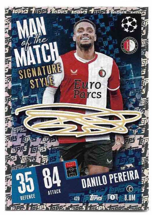 Man of the Match Signature Style DANILO PEREIRA 23-24 Match Attax UCL