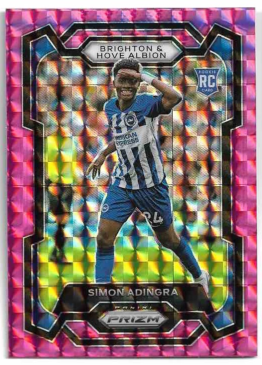 Rookie Pink Mosaic Prizm SIMON ADINGRA 23-24 Panini Prizm Premier League