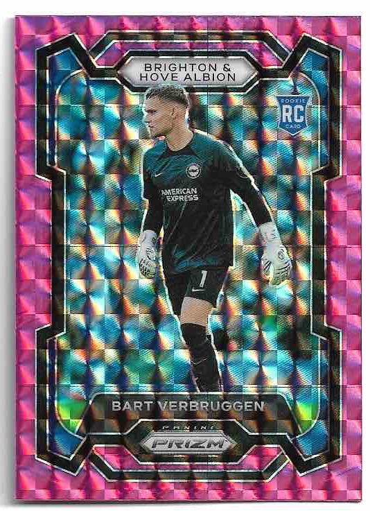 Rookie Pink Mosaic Prizm BART VERBRUGGEN 23-24 Panini Prizm Premier League