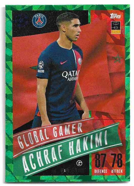 Emerald Foil Global Gamer ACHRAF HAKIMI 23-24 Match Attax Extra UCL