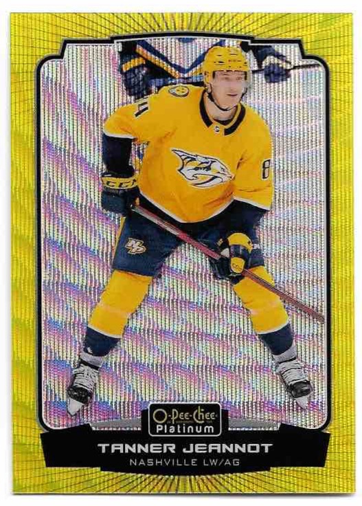 Neon Yellow Surge TANNER JEANNOT 22-23 UD O-Pee-Chee OPC Platinum