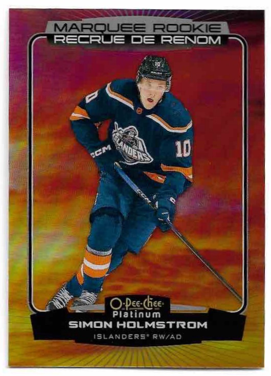 Sunset Marquee Rookie SIMON HOLMSTROM 22-23 UD O-Pee-Chee OPC Platinum