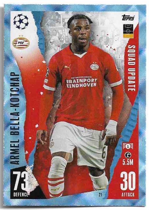 Crystal Squad Update ARMEL BELLA-KOTCHAP 23-24 Match Attax Extra UCL