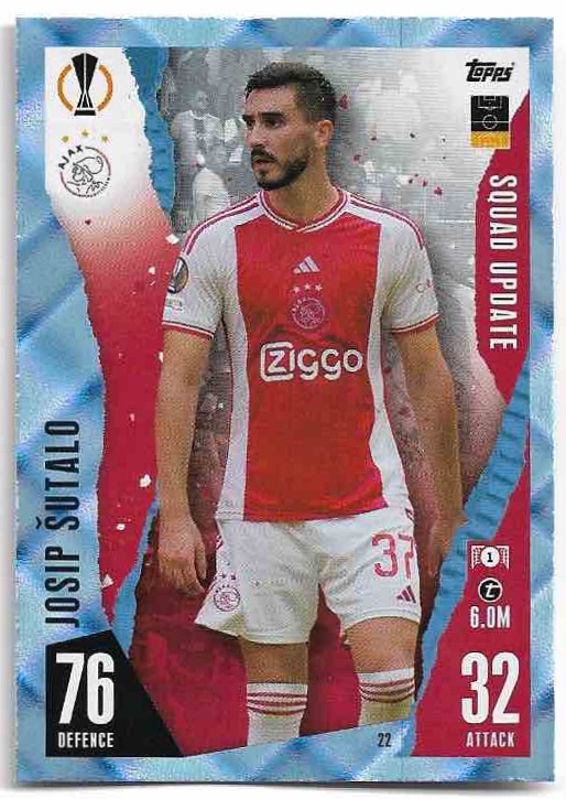 Crystal Squad Update JOSIP SUTALO 23-24 Match Attax Extra UCL