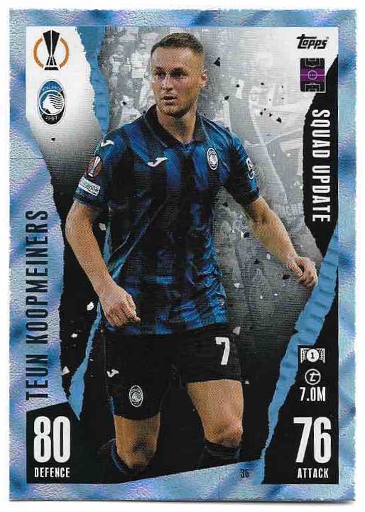 Crystal Squad Update TEUN KOOPMEINERS 23-24 Match Attax Extra UCL