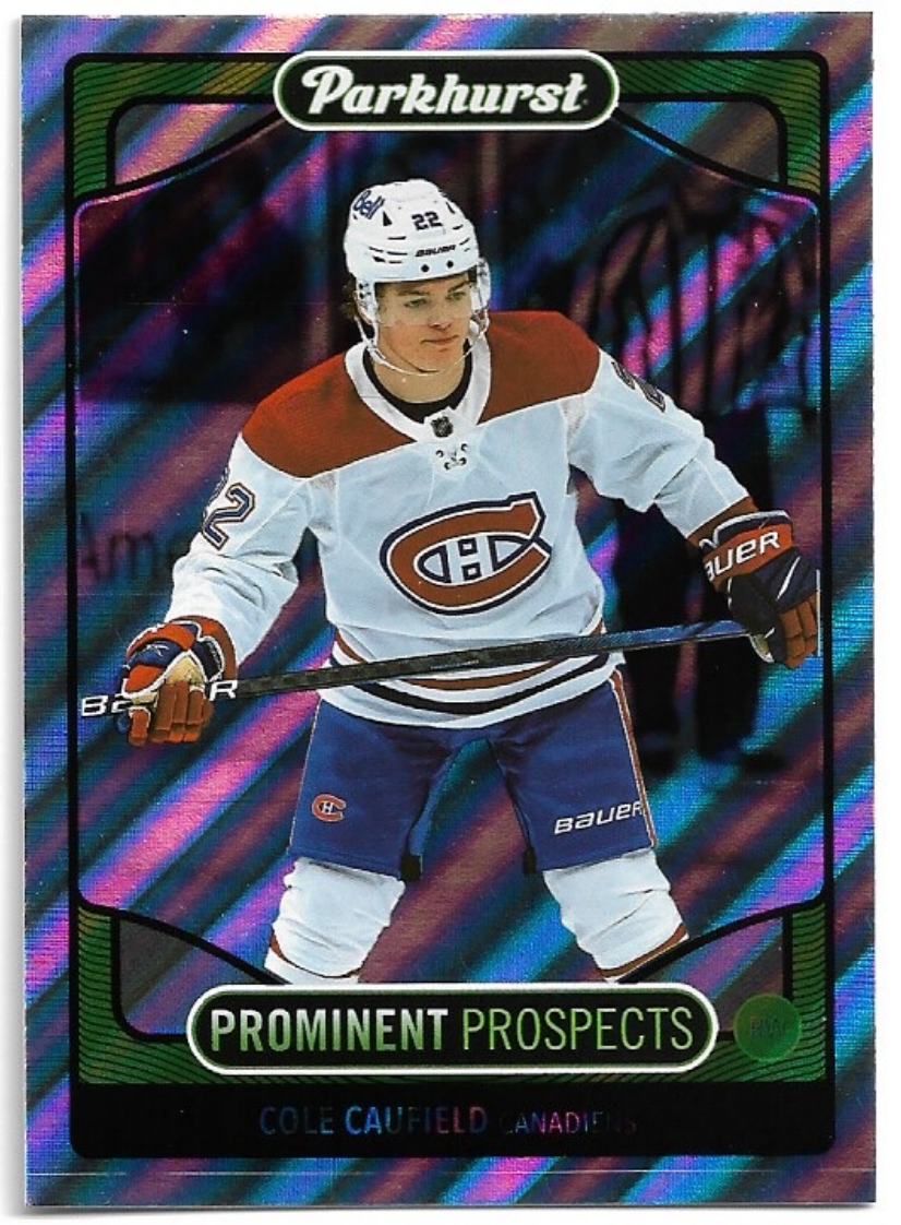 Rookie Prominent Prospects COLE CAUFIELD 21-22 UD Parkhurst