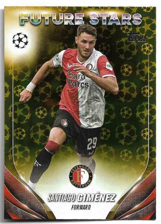 Starball Foil Future Stars SANTIAGO GIMENEZ 23-24 Topps UEFA Club Competitions