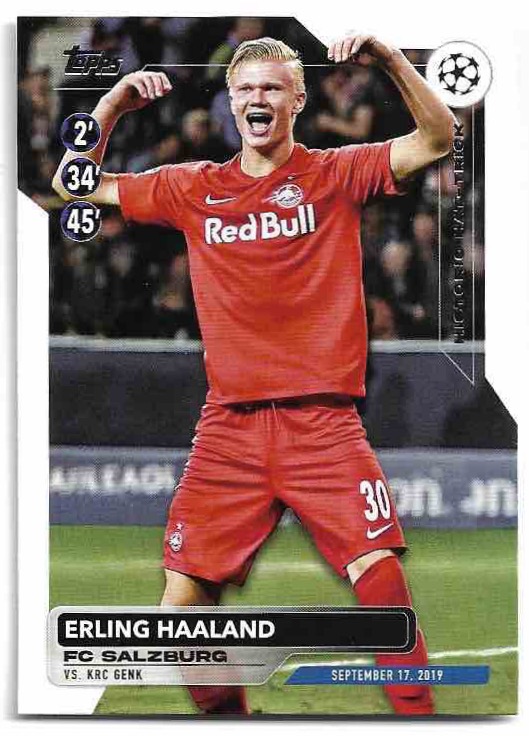 Historic Hat-Trick ERLING HAALAND 23-24 Topps UEFA Club Competitions