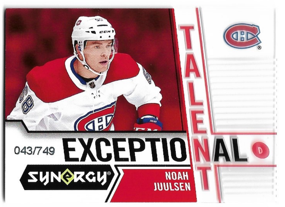 Rookie Exceptional Talent NOAH JUULSEN 18-19 UD Synergy /749