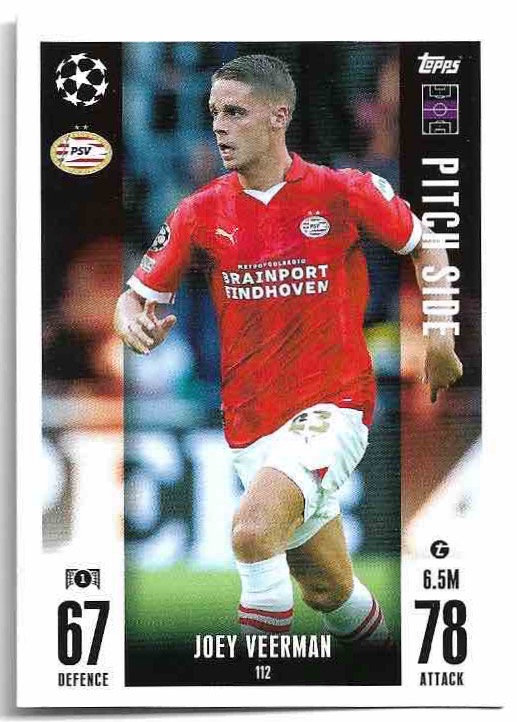 Pitch Side JOEY VEERMAN 23-24 Match Attax Extra UCL