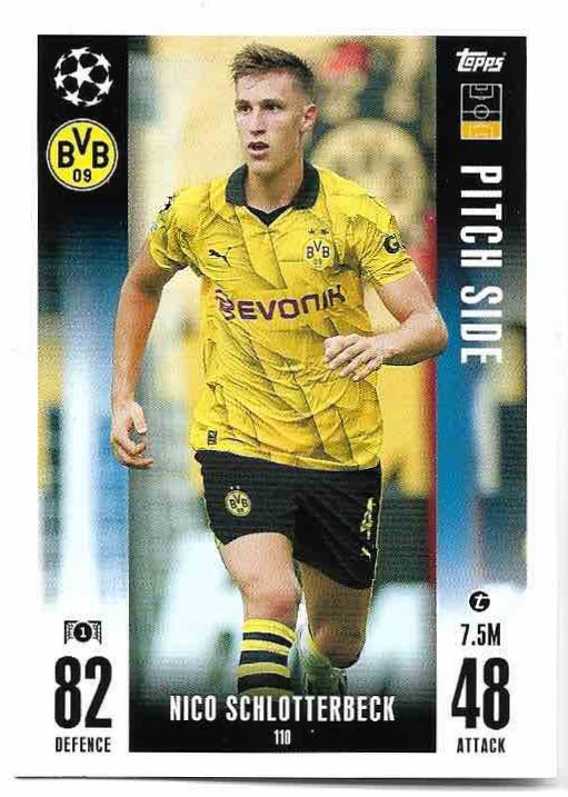 Pitch Side NICO SCHLOTTERBECK 23-24 Match Attax Extra UCL