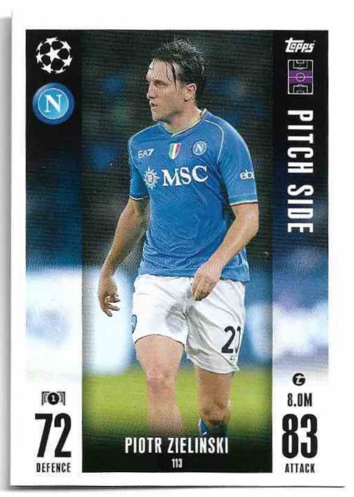 Pitch Side PIOTR ZIELINSKI 23-24 Match Attax Extra UCL