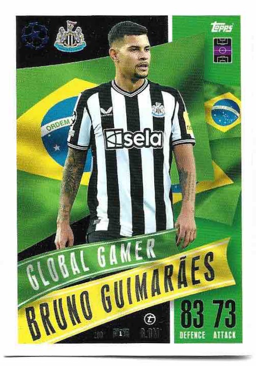 Global Gamer BRUNO GUIMARAES 23-24 Match Attax Extra UCL