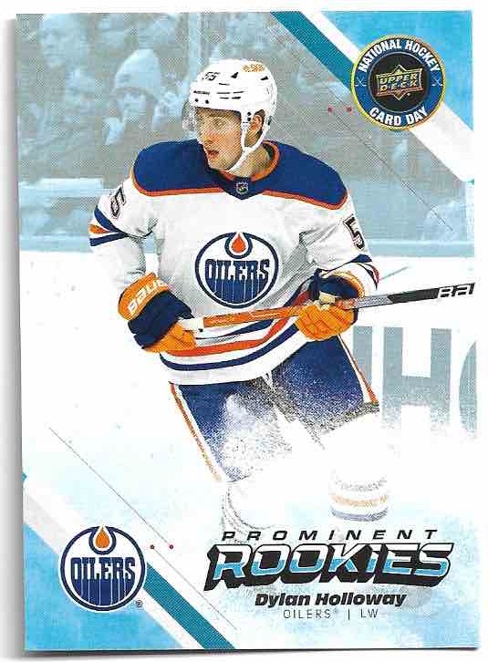 Prominent Rookies DYLAN HOLLOWAY 2023 UD National Hockey Card Day