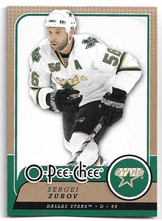 SERGEI ZUBOV 08-09 UD O-Pee-Chee OPC