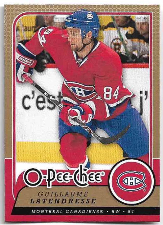 GUILLAUME LATENDRESSE 08-09 UD O-Pee-Chee OPC