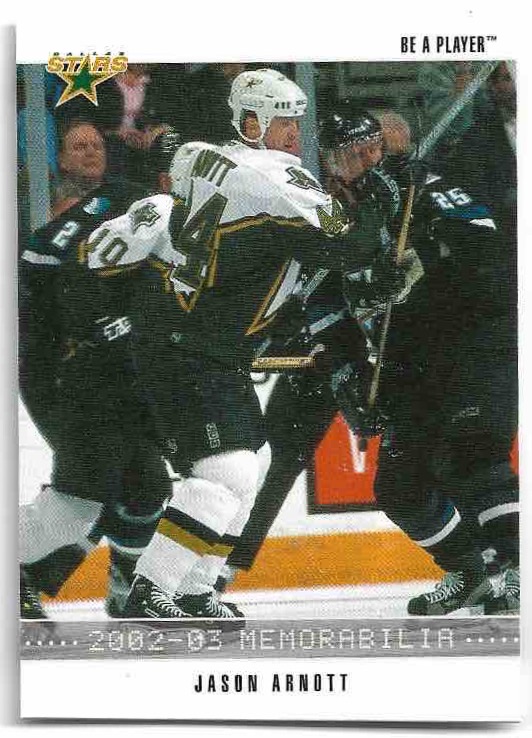 JASON ARNOTT 02-03 In the Game Be A Player Memorabilia