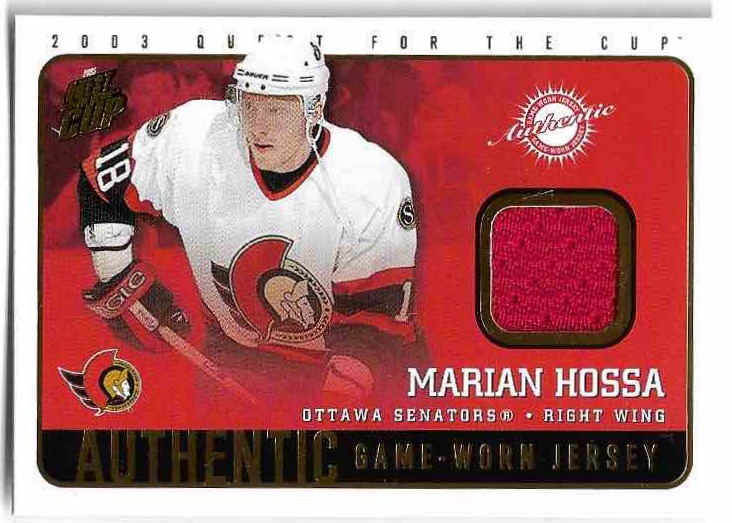 Jersey Authentic Game-Worn MARIÁN HOSSA 02-03 Pacific Quest for the Cup