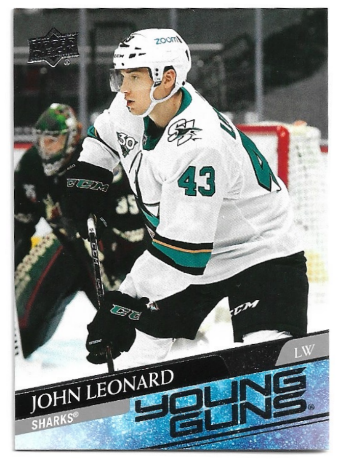 Rookie Young Guns JOHN LEONARD 20-21 UD Series 2