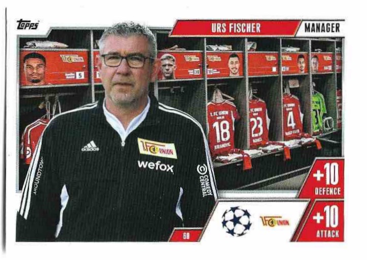 Manager URS FISCHER 23-24 Match Attax Extra UCL