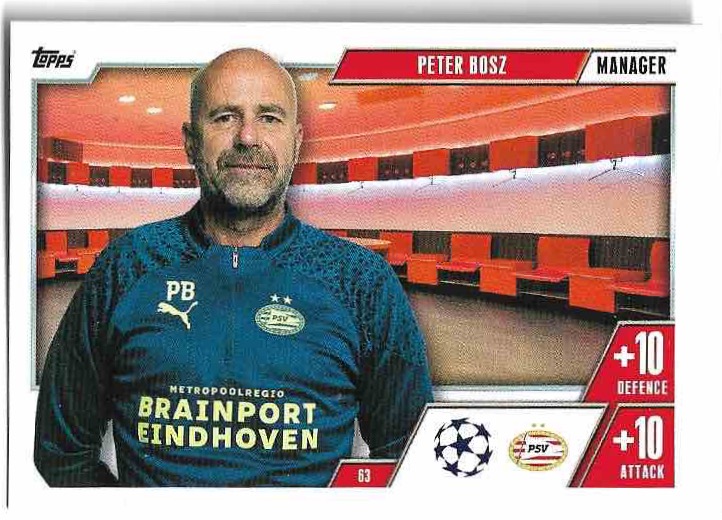 Manager PETER BOSZ 23-24 Match Attax Extra UCL