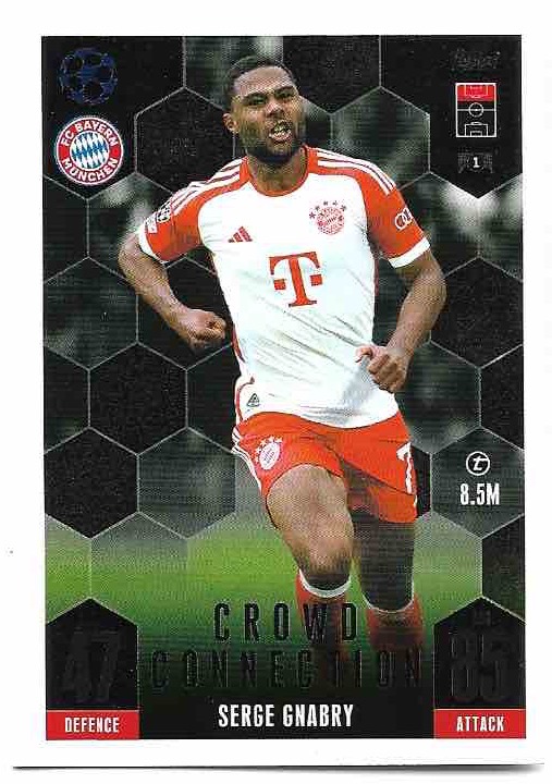 Crowd Connection SERGE GNABRY 23-24 Match Attax Extra UCL