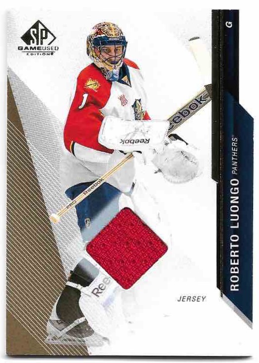Jersey Gold Jerseys ROBERTO LUONGO 14-15 UD SP Game Used