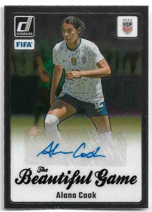 Auto The Beautiful Game ALANA COOK 23-24 Panini Donruss Soccer