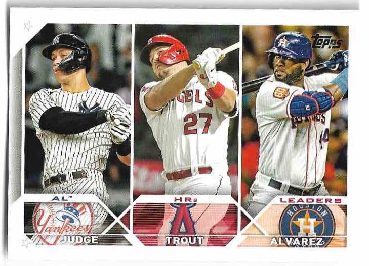 Leaders JUDGE/TROUT/ALVAREZ 2023 Topps Series 1 Baseball