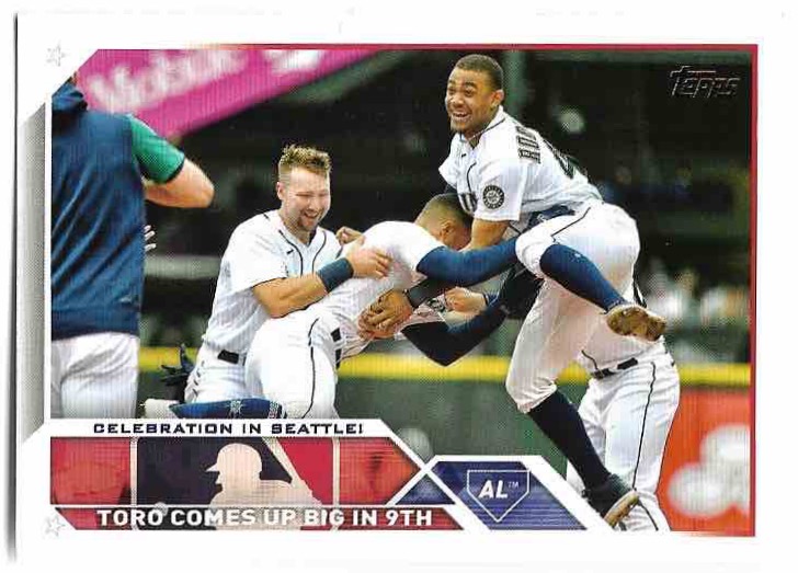 Celebration in Seattle! SEATTLE MARINERS 2023 Topps Series 1 Baseball