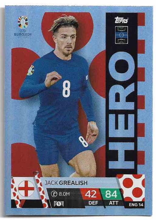 Hero JACK GREALISH 2024 EURO Match Attax